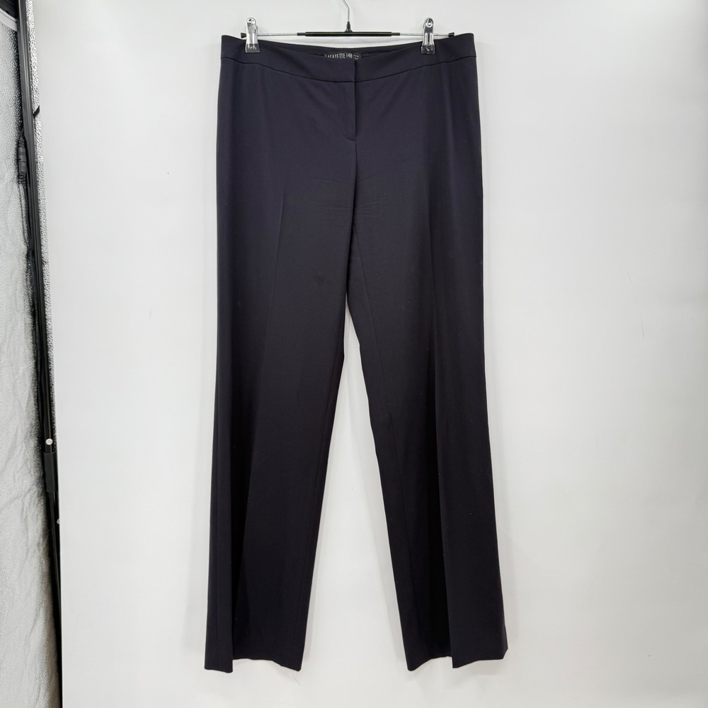 Lafayette 148 New York Wool Blend Dress Pants Career Trouser dark blue Size 4